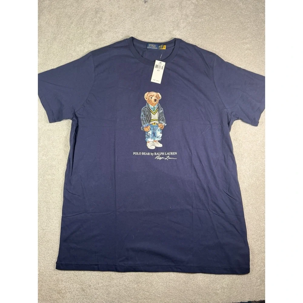 Polo Ralph Lauren New Classic Fit Polo Bear 2XLT T-Shirt Short Sleeve Blue NWT